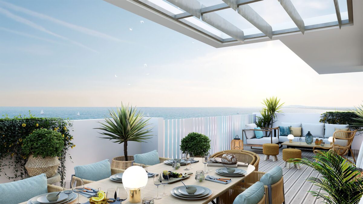SETE DERNIER ETAGE MAGNIFIQUE T5 DE 138 M2 AVEC 32 M2 DE TERRASSE VUE MER PROCHE PLAGE.